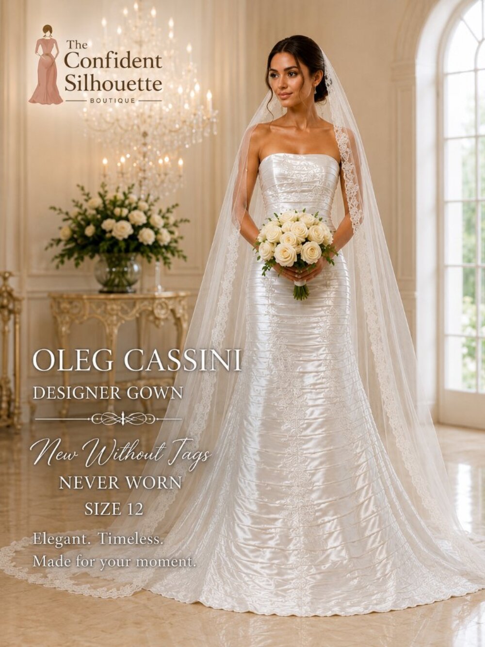 Oleg Cassini Designer Wedding Dress